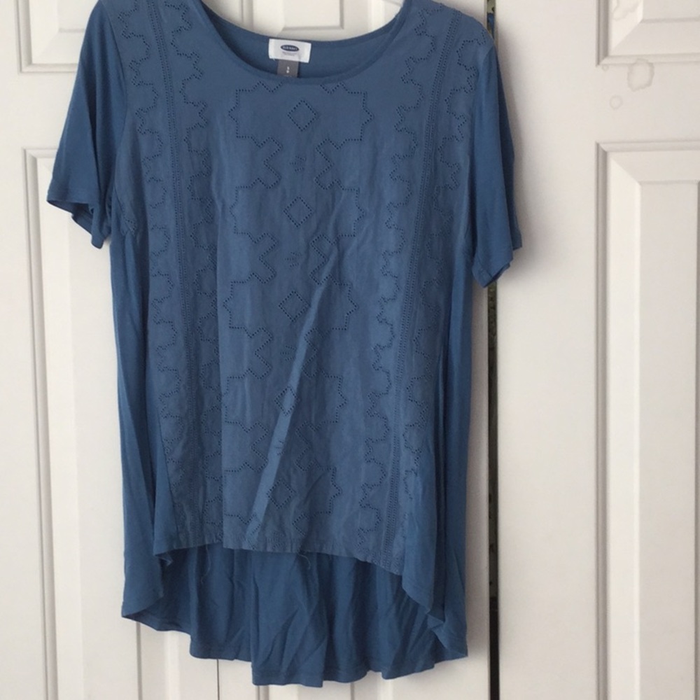 Old Navy Tunic Top Blue High/Low Hem